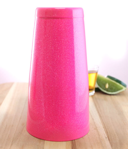 28 oz. Neon Pink Glitter Cocktail Shaker Tin