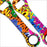 Dog Bone Bottle Opener / Bar Key - Colorful Graffiti