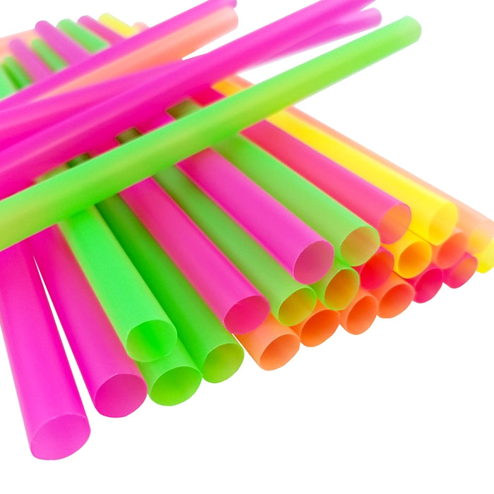 BarConic® Mammoth Straws - Assorted Neon w/ Variable Lengths - Packs of 200