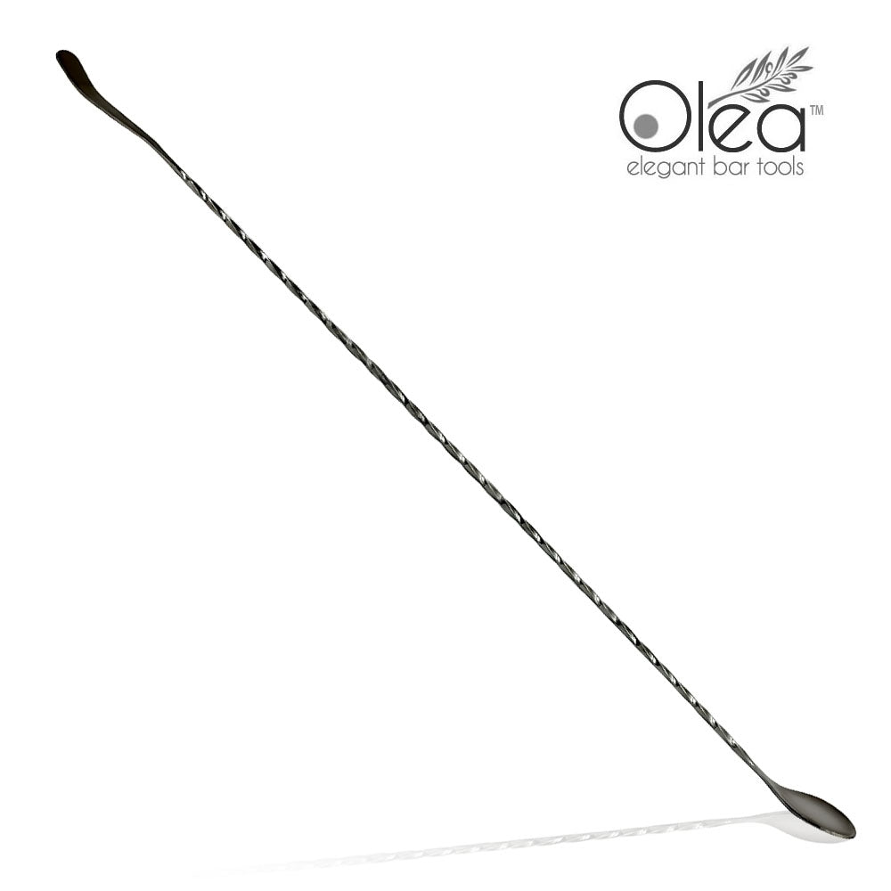 Olea™ Gunmetal Plated Bar Spoon - Bent Tip - 50cm Length