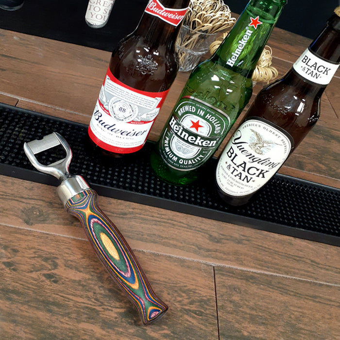 Bamboo Rainbow Bottle Opener 8.5"