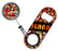 CUSTOMIZABLE Mini Bottle Opener with Retractable Reel - Grungy Retro Dots