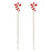 Stainless Steel Stirrers - Candy Cane - Set of 2