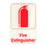 Fire Extinguisher - Red on White Sign - 6"x9"