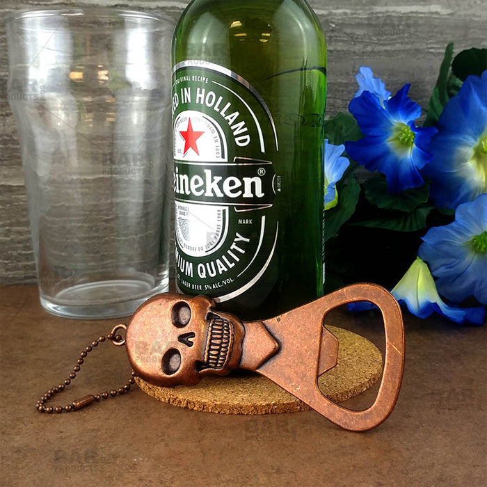 BarConic® Handheld Bottle Opener - Skull - Antique Copper