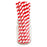 BarConic® "Eco-Friendly" Jumbo Paper Straws - 7 3/4" Red Stripe - 100 pack