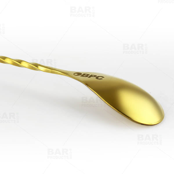 Olea™ Tiki Butt Ku Gold Plated Bar Spoon - 40cm